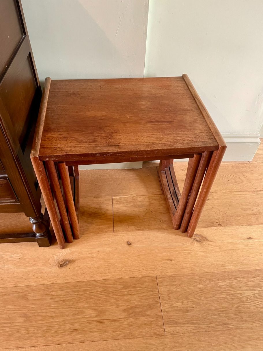 G Plan nest of tables pre restoration